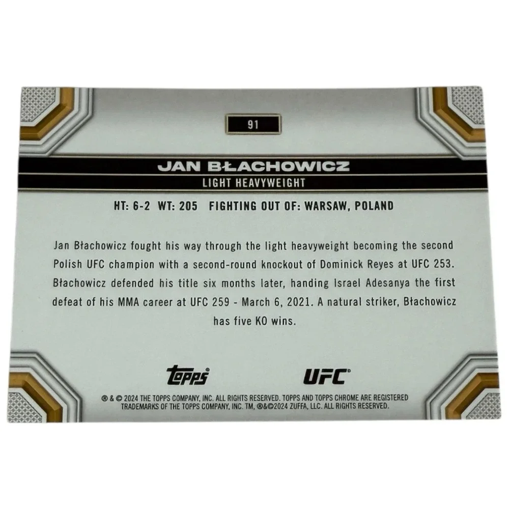 2024 Topps‎ Chrome UFC Xfractor - #91 Jan Blachowicz